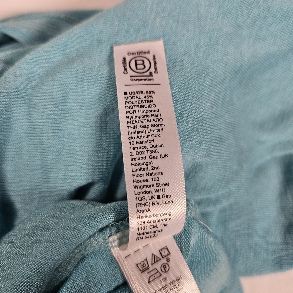 Athleta Breezy Wrap Tank Top Women's Small Blue Sleeveless Surplice Stretch - Picture 6 of 8